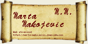 Marta Makojević vizit kartica